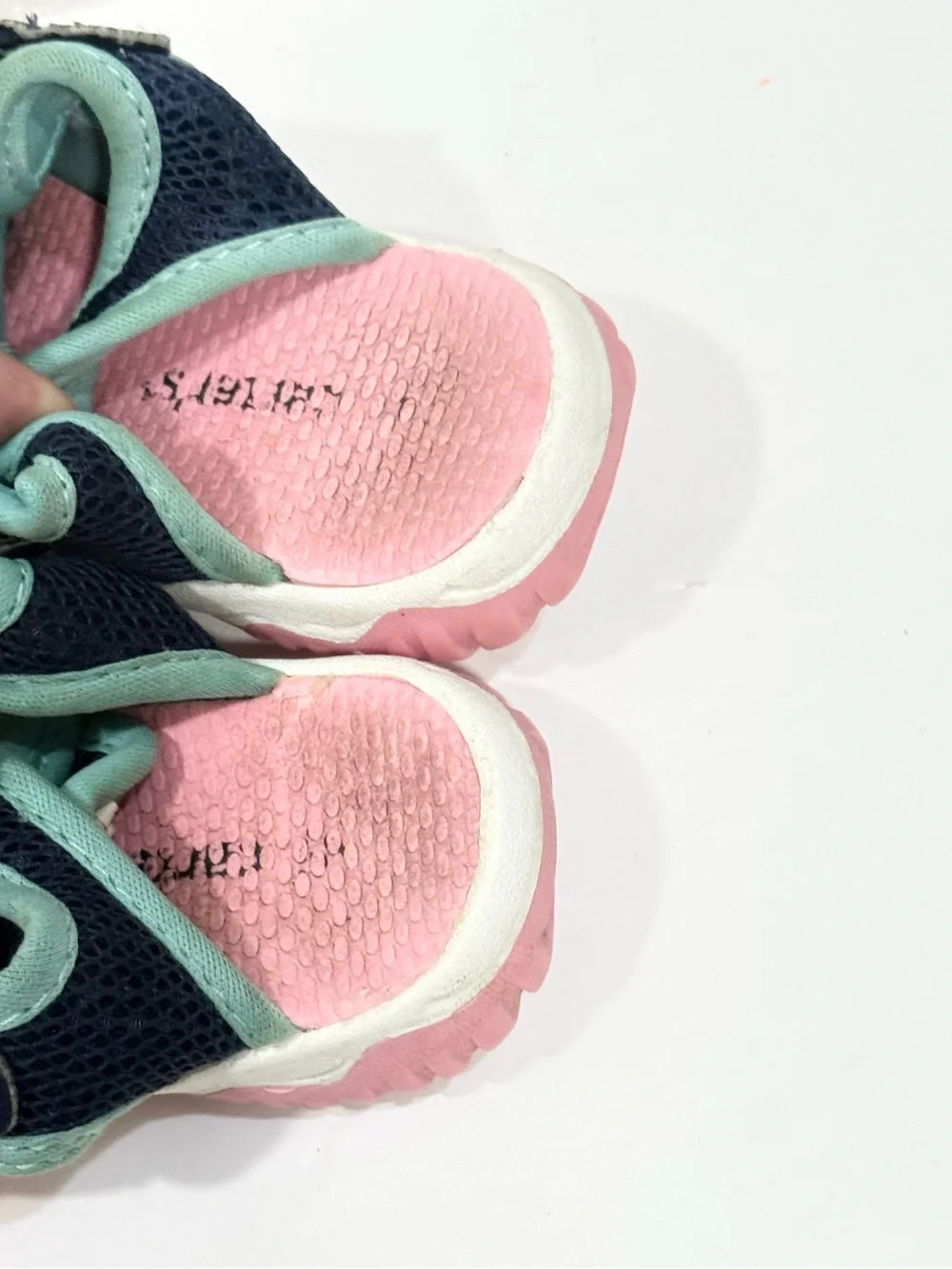 Carter's Navy Pink Aqua Kids Sport Sandals Water Shoes Size 6 Toddler Easy Pleas